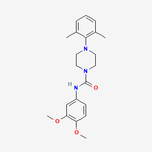 molecular formula C21H27N3O3 B3159980 N-(3,4-dimethoxyphenyl)-4-(2,6-dimethylphenyl)piperazine-1-carboxamide CAS No. 865659-54-7