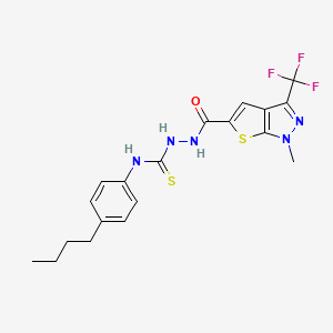 N-(4-butylphenyl)-2-{[1-methyl-3-(trifluoromethyl)-1H-thieno[2,3-c]pyrazol-5-yl]carbonyl}-1-hydrazinecarbothioamide