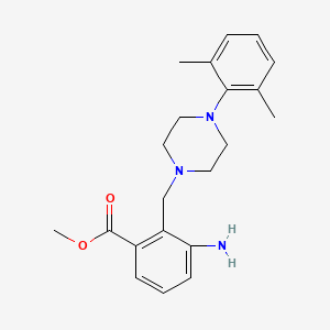 molecular formula C21H27N3O2 B3160017 Methyl 3-amino-2-{[4-(2,6-dimethylphenyl)piperazino]methyl}benzenecarboxylate CAS No. 865660-19-1