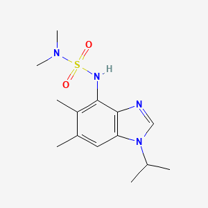 molecular formula C14H22N4O2S B3160038 N'-(1-isopropyl-5,6-dimethyl-1H-1,3-benzimidazol-4-yl)-N,N-dimethylsulfamide CAS No. 865660-70-4