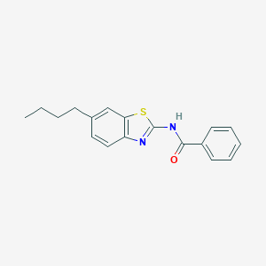 molecular formula C18H18N2OS B316005 N-(6-butyl-1,3-benzothiazol-2-yl)benzamide 