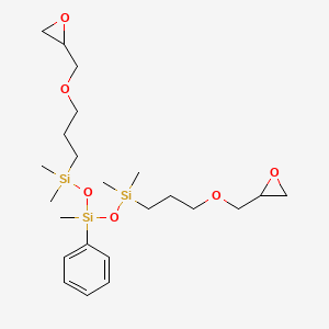 molecular formula C23H42O6Si3 B3160065 1,5-Bis(glycidoxypropyl)-3-phenyl-1,1,3,5,5-pentamethyltrisiloxane CAS No. 865811-59-2