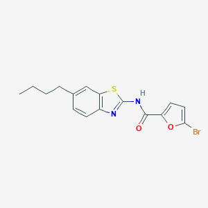molecular formula C16H15BrN2O2S B316007 5-bromo-N-(6-butyl-1,3-benzothiazol-2-yl)-2-furancarboxamide 