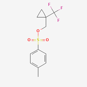 molecular formula C12H13F3O3S B3160072 (1-(Trifluoromethyl)cyclopropyl)methyl 4-methylbenzenesulfonate CAS No. 865833-72-3