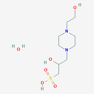 molecular formula C9H22N2O6S B3160088 3-[4-(2-Hydroxyethyl)-1-piperazinyl]-2-hydroxypropanesulfonic acid hydrate CAS No. 865856-46-8