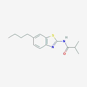 molecular formula C15H20N2OS B316009 N-(6-butyl-1,3-benzothiazol-2-yl)-2-methylpropanamide 