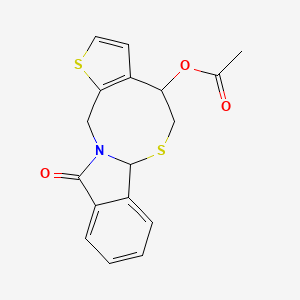 11-oxo-4,6a,11,13-tetrahydro-5H-thieno[2',3':5,6][1,3]thiazocino[2,3-a]isoindol-4-yl acetate