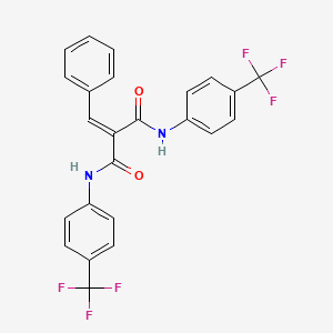 molecular formula C24H16F6N2O2 B3160114 2-(phenylmethylene)-N~1~,N~3~-bis[4-(trifluoromethyl)phenyl]malonamide CAS No. 866008-58-4