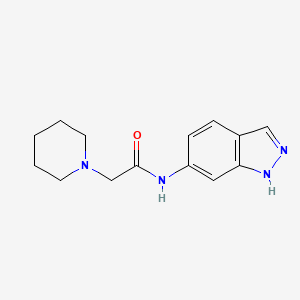 molecular formula C14H18N4O B3160116 N-(1H-indazol-6-yl)-2-piperidinoacetamide CAS No. 866008-92-6