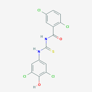 molecular formula C14H8Cl4N2O2S B316012 N-(2,5-dichlorobenzoyl)-N'-(3,5-dichloro-4-hydroxyphenyl)thiourea 