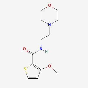 molecular formula C12H18N2O3S B3160122 3-methoxy-N-(2-morpholinoethyl)-2-thiophenecarboxamide CAS No. 866009-02-1