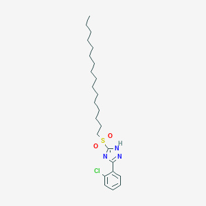 molecular formula C24H38ClN3O2S B316013 5-(2-chlorophenyl)-1H-1,2,4-triazol-3-yl hexadecyl sulfone 