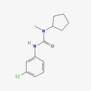 molecular formula C13H17ClN2O B3160138 N'-(3-chlorophenyl)-N-cyclopentyl-N-methylurea CAS No. 866009-64-5