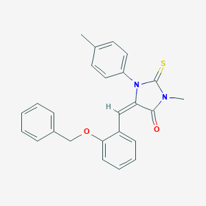 molecular formula C25H22N2O2S B316014 5-[2-(Benzyloxy)benzylidene]-3-methyl-1-(4-methylphenyl)-2-thioxo-4-imidazolidinone 