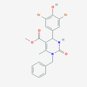 molecular formula C20H18Br2N2O4 B316015 Methyl 1-benzyl-4-(3,5-dibromo-4-hydroxyphenyl)-6-methyl-2-oxo-1,2,3,4-tetrahydro-5-pyrimidinecarboxylate 