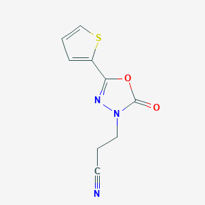 3-[2-oxo-5-(2-thienyl)-1,3,4-oxadiazol-3(2H)-yl]propanenitrile