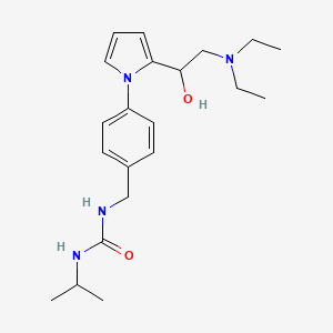 molecular formula C21H32N4O2 B3160164 N-(4-{2-[2-(diethylamino)-1-hydroxyethyl]-1H-pyrrol-1-yl}benzyl)-N'-isopropylurea CAS No. 866010-80-2