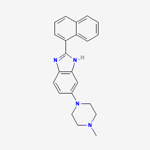 molecular formula C22H22N4 B3160188 6-(4-methylpiperazino)-2-(1-naphthyl)-1H-1,3-benzimidazole CAS No. 866018-03-3
