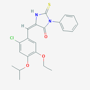 molecular formula C21H21ClN2O3S B316019 5-(2-Chloro-5-ethoxy-4-isopropoxybenzylidene)-3-phenyl-2-thioxo-4-imidazolidinone 