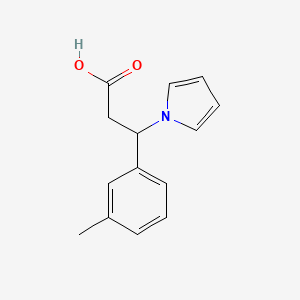 molecular formula C14H15NO2 B3160213 3-(3-methylphenyl)-3-(1H-pyrrol-1-yl)propanoic acid CAS No. 866019-03-6