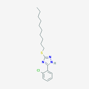 molecular formula C18H26ClN3S B316022 3-(2-chlorophenyl)-1H-1,2,4-triazol-5-yl decyl sulfide 