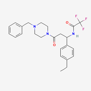 N-[3-(4-benzylpiperazino)-1-(4-ethylphenyl)-3-oxopropyl]-2,2,2-trifluoroacetamide