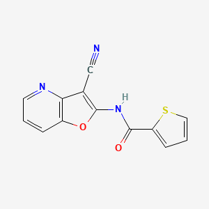 molecular formula C13H7N3O2S B3160279 N-(3-cyanofuro[3,2-b]pyridin-2-yl)-2-thiophenecarboxamide CAS No. 866039-04-5