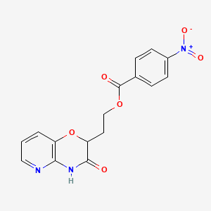 molecular formula C16H13N3O6 B3160302 2-(3-oxo-3,4-dihydro-2H-pyrido[3,2-b][1,4]oxazin-2-yl)ethyl 4-nitrobenzenecarboxylate CAS No. 866039-52-3