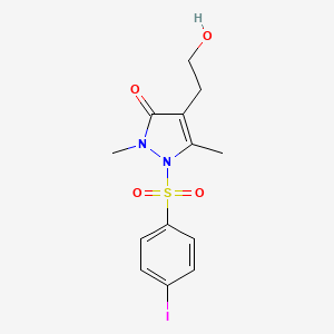 4-(2-hydroxyethyl)-1-[(4-iodophenyl)sulfonyl]-2,5-dimethyl-1,2-dihydro-3H-pyrazol-3-one