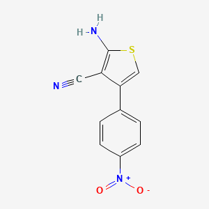 molecular formula C11H7N3O2S B3160356 2-Amino-4-(4-nitrophenyl)thiophene-3-carbonitrile CAS No. 86604-41-3