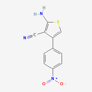 molecular formula C11H7N3O2S B3160356 2-氨基-4-(4-硝基苯基)噻吩-3-腈 CAS No. 86604-41-3