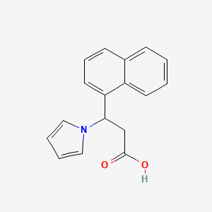 molecular formula C17H15NO2 B3160367 3-(naphthalen-1-yl)-3-(1H-pyrrol-1-yl)propanoic acid CAS No. 866040-77-9