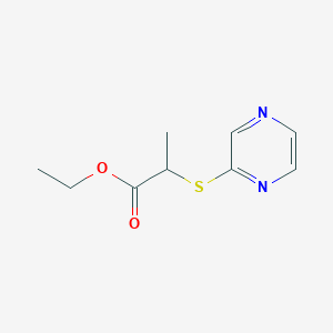 molecular formula C9H12N2O2S B3160395 Ethyl 2-(2-pyrazinylsulfanyl)propanoate CAS No. 866042-21-9