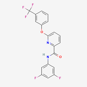 molecular formula C19H11F5N2O2 B3160433 N-(3,5-difluorophenyl)-6-[3-(trifluoromethyl)phenoxy]-2-pyridinecarboxamide CAS No. 866043-15-4