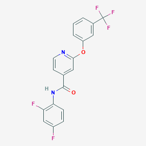 molecular formula C19H11F5N2O2 B3160435 N-(2,4-difluorophenyl)-2-[3-(trifluoromethyl)phenoxy]isonicotinamide CAS No. 866043-17-6