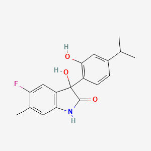 5-fluoro-3-hydroxy-3-(2-hydroxy-4-isopropylphenyl)-6-methyl-1,3-dihydro-2H-indol-2-one