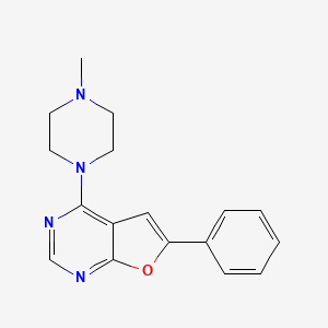 molecular formula C17H18N4O B3160472 4-(4-Methylpiperazino)-6-phenylfuro[2,3-d]pyrimidine CAS No. 866049-42-5
