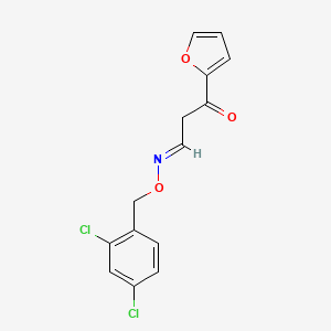 molecular formula C14H11Cl2NO3 B3160473 3-(2-furyl)-3-oxopropanal O-(2,4-dichlorobenzyl)oxime CAS No. 866049-71-0