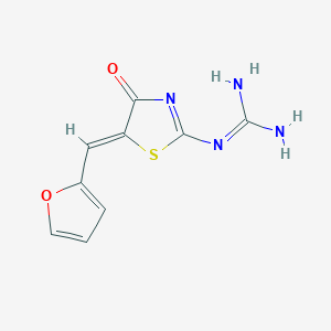 N-[5-[(Z)-2-furylmethylidene]-4-oxo-1,3-thiazol-2(4H)-yl]guanidine