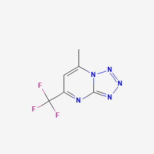 molecular formula C6H4F3N5 B3160497 7-Methyl-5-(trifluoromethyl)-[1,2,3,4]tetrazolo[1,5-a]pyrimidine CAS No. 866050-45-5