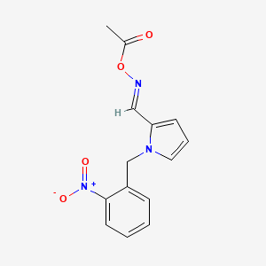 molecular formula C14H13N3O4 B3160505 N-(acetyloxy)-N-{(E)-[1-(2-nitrobenzyl)-1H-pyrrol-2-yl]methylidene}amine CAS No. 866050-51-3