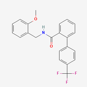 molecular formula C22H18F3NO2 B3160522 N-(2-methoxybenzyl)-4'-(trifluoromethyl)[1,1'-biphenyl]-2-carboxamide CAS No. 866051-29-8