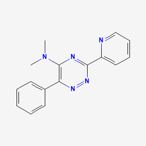 molecular formula C16H15N5 B3160539 N,N-dimethyl-6-phenyl-3-(2-pyridinyl)-1,2,4-triazin-5-amine CAS No. 866051-77-6