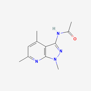 molecular formula C11H14N4O B3160562 N-(1,4,6-trimethyl-1H-pyrazolo[3,4-b]pyridin-3-yl)acetamide CAS No. 866131-86-4