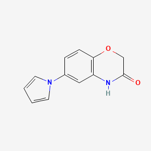 molecular formula C12H10N2O2 B3160641 6-(1H-pyrrol-1-yl)-2H-1,4-benzoxazin-3(4H)-one CAS No. 866137-47-5