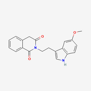 molecular formula C20H18N2O3 B3160678 2-[2-(5-methoxy-1H-indol-3-yl)ethyl]-1,3(2H,4H)-isoquinolinedione CAS No. 866138-18-3