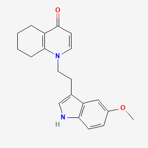 molecular formula C20H22N2O2 B3160682 1-[2-(5-methoxy-1H-indol-3-yl)ethyl]-5,6,7,8-tetrahydro-4(1H)-quinolinone CAS No. 866138-23-0
