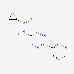 molecular formula C13H12N4O B3160709 N-[2-(3-pyridinyl)-5-pyrimidinyl]cyclopropanecarboxamide CAS No. 866143-30-8