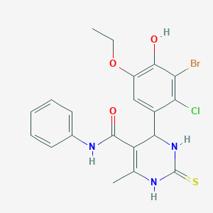 4-(3-bromo-2-chloro-5-ethoxy-4-hydroxyphenyl)-6-methyl-N-phenyl-2-thioxo-1,2,3,4-tetrahydro-5-pyrimidinecarboxamide