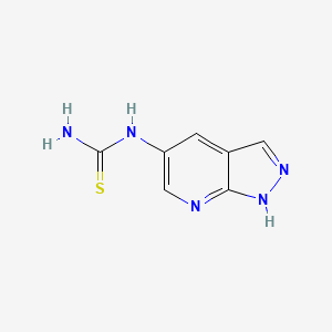 molecular formula C7H7N5S B3160735 N-(1H-pyrazolo[3,4-b]pyridin-5-yl)thiourea CAS No. 866143-98-8